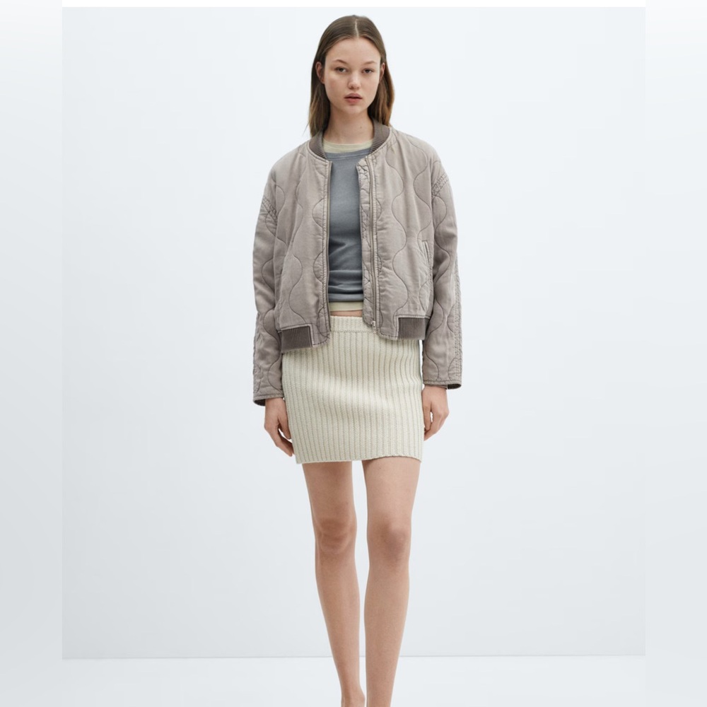 Mango Quilted Bomber Jacket - Picture 4 of 16